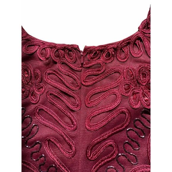 JS Collections Burgundy Sequin Embroidered Gown - Size 22W - Picture 11 of 15
